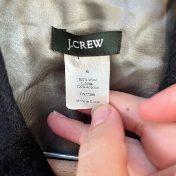 Vintage J. Crew Robert Noble Scottish Wool Black Blazer- Size 6 - Picture 2 of 7